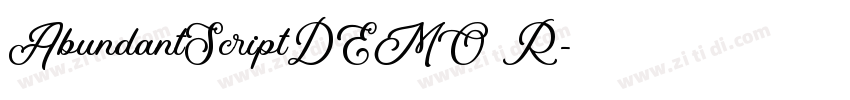 AbundantScriptDEMO R字体转换